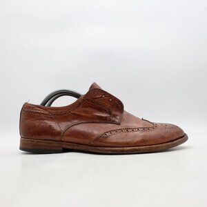 Officine Creative Barneys New York Brown Men's Size 9 Wingtip Dress Shoes